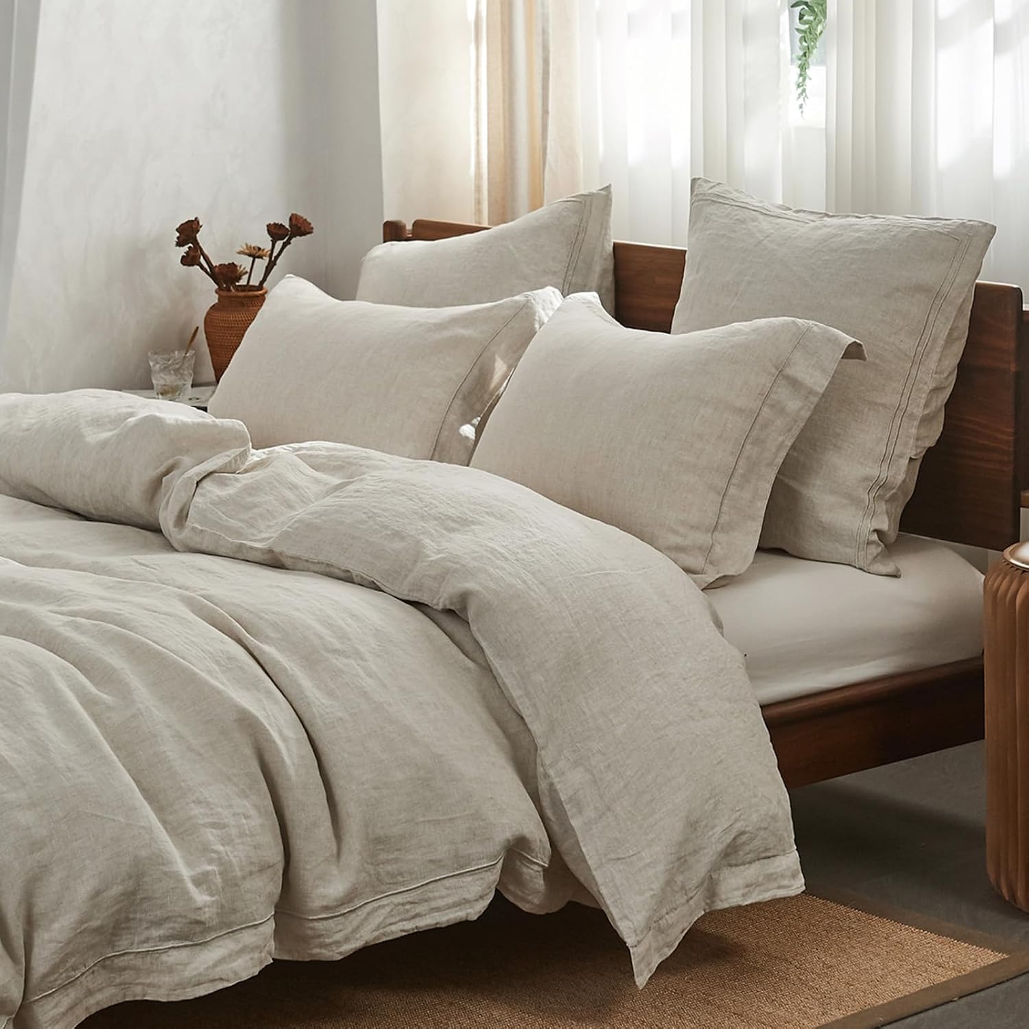 Linen Duvet Cover - طقم غطاء لحاف من الكتان النقي