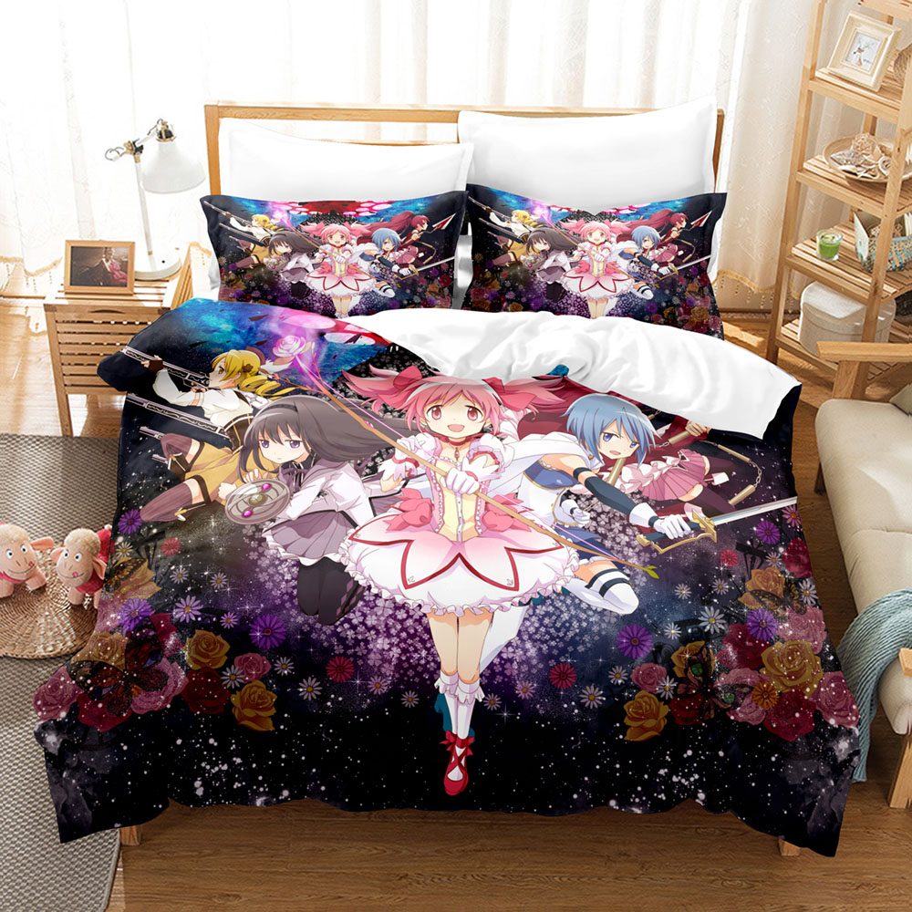 Linen Duvet Cover - Kawaii أنيمي Puella Magi Madoka Magica
