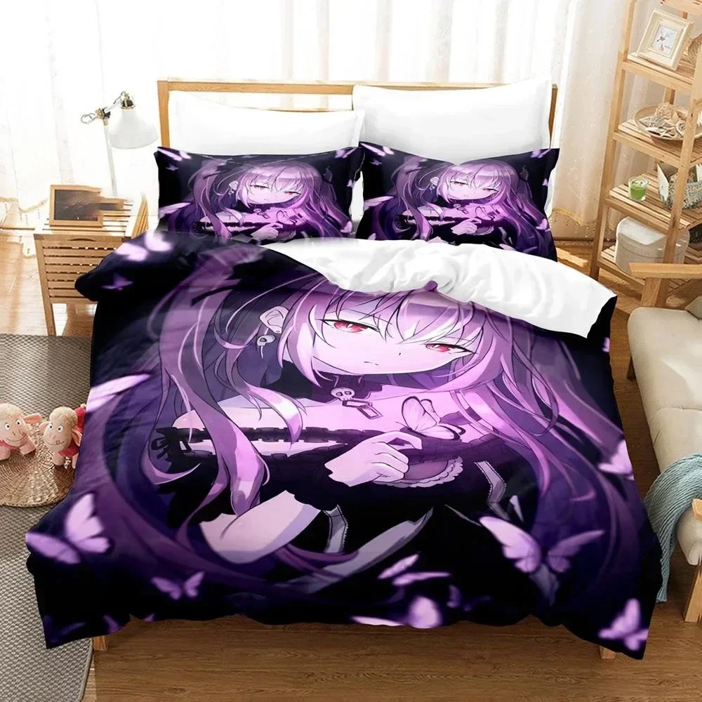 Linen Duvet Cover - طقم سرير مطبوع بتصميم فتاة الفراشة