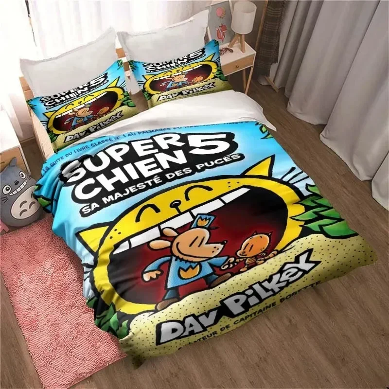 Linen Duvet Cover - طقم سرير مطبوع بنمط كرتوني لطيف