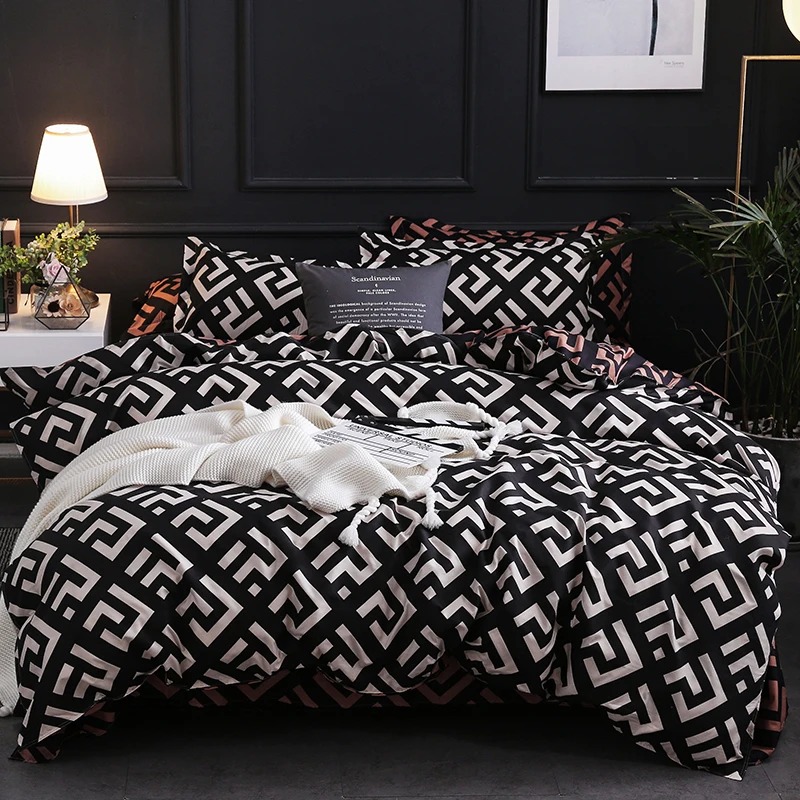 Linen Duvet Cover - طقم لحاف سرير فاخر مع غطاء
