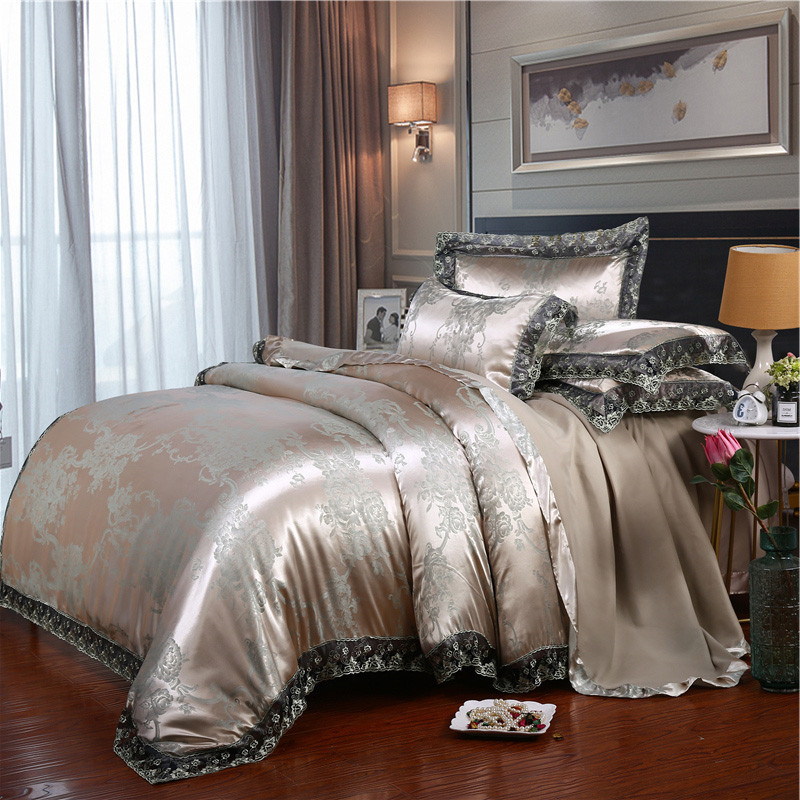 Linen Duvet Cover - طقم أغطية سرير فاخر كلاسيكي أوروبي