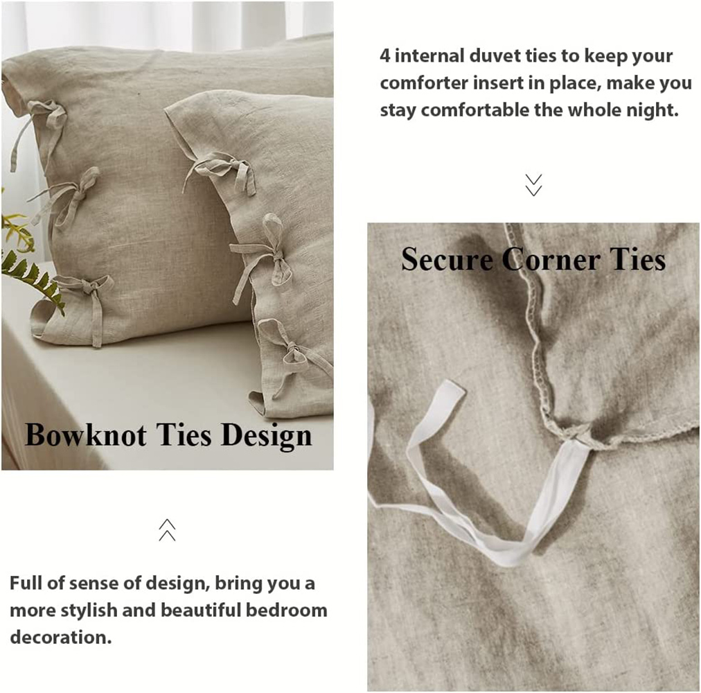 طقم أغطية سرير بسيط وفاخر 3 قط - مراجعة Linen Duvet Cover وسعره